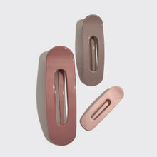 Load image into Gallery viewer, Flat Lay Claw Clip 3pc Flat Terracotta
