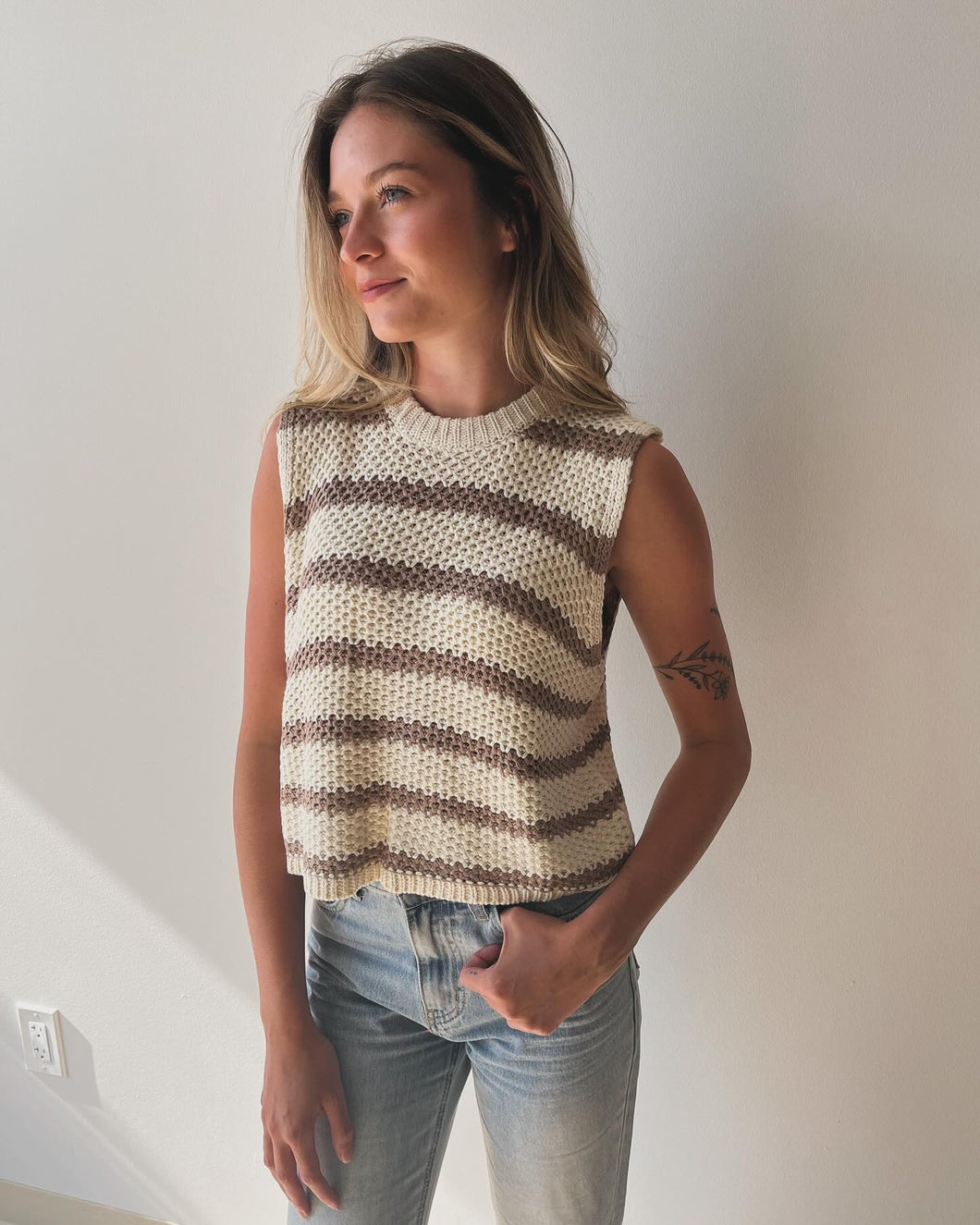 Chunky Striped Sleeveless Top