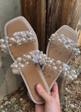 Load image into Gallery viewer, Nude Pearl Embellished Strap Sandals
