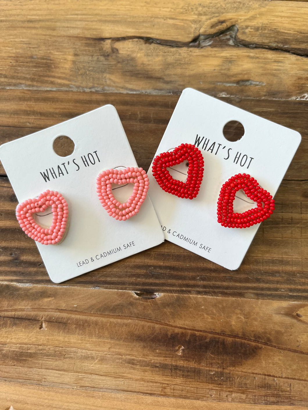 Heart Beaded Earrings