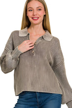 Load image into Gallery viewer, Piper Collared Henley Sweater
