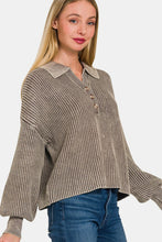 Load image into Gallery viewer, Piper Collared Henley Sweater
